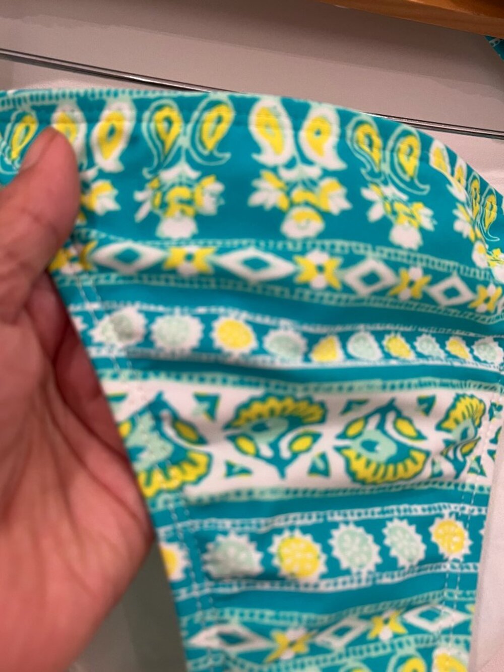 String bikini Old navy 2 piece New blue/green yellow floral Small tags - Picture 4 of 7